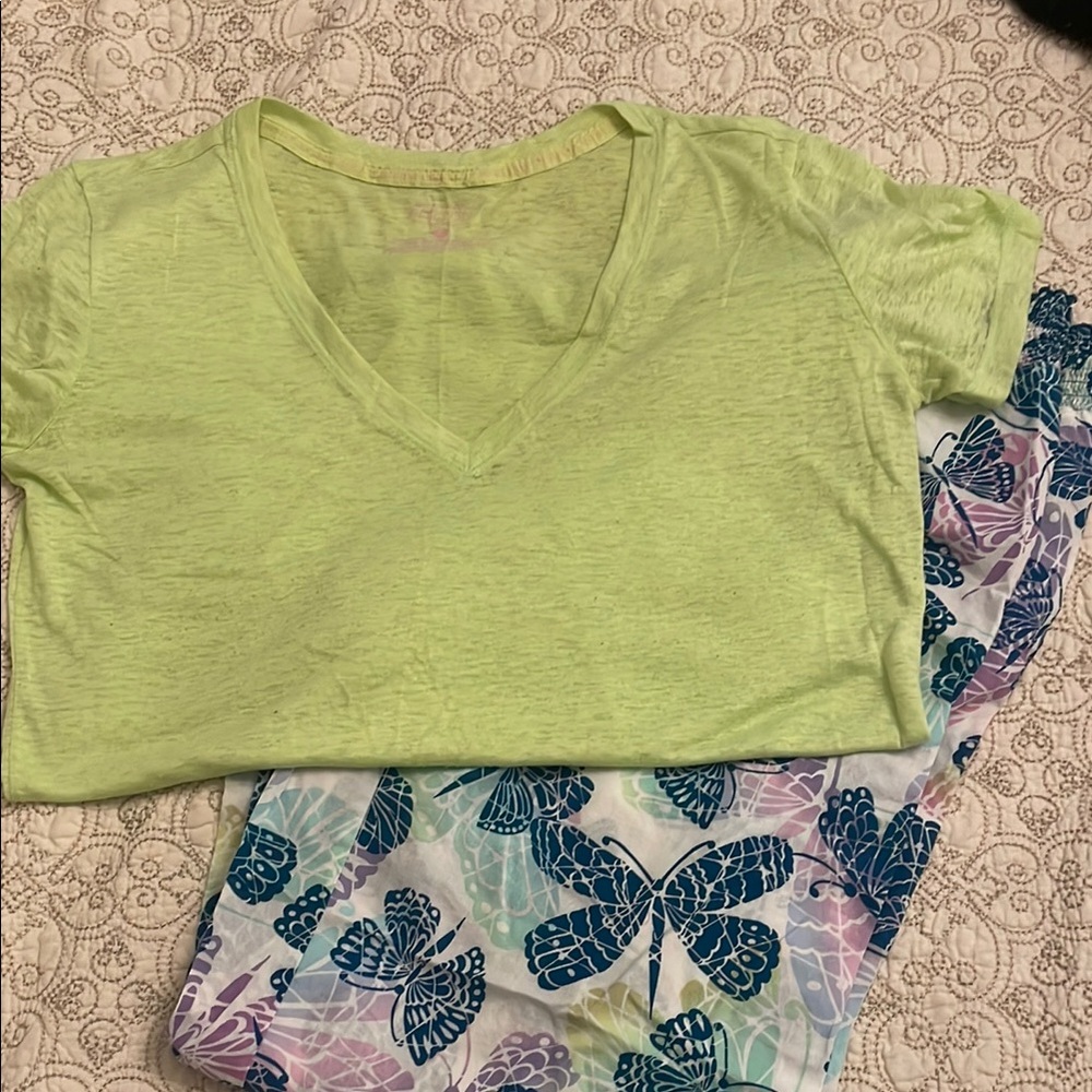 Victoria’s Secret Butterfly Print Pajama Set M/L